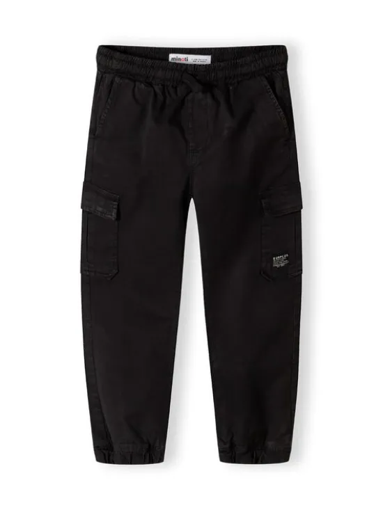 minoti Spodnie cargo 27PANT2 Czarny Regular Fit