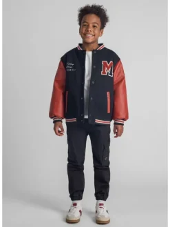 minoti Spodnie cargo 27PANT2 Czarny Regular Fit