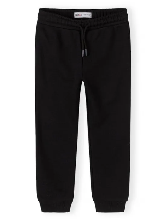minoti Spodnie dresowe 29FLEECE287 Czarny Slim Fit
