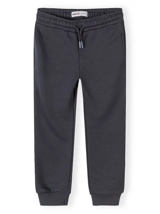 minoti Spodnie dresowe 29FLEECE287 Czarny Slim Fit