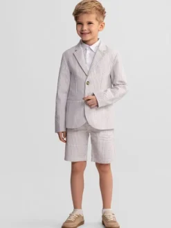 minoti Spodnie garniturowe 29FORMAL253B Szary Regular Fit