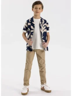 minoti Spodnie materiałowe 23pant47 Beżowy Regular Fit