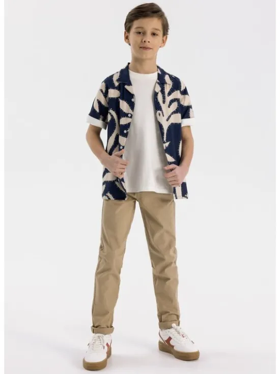 minoti Spodnie materiałowe 23pant47 Beżowy Regular Fit