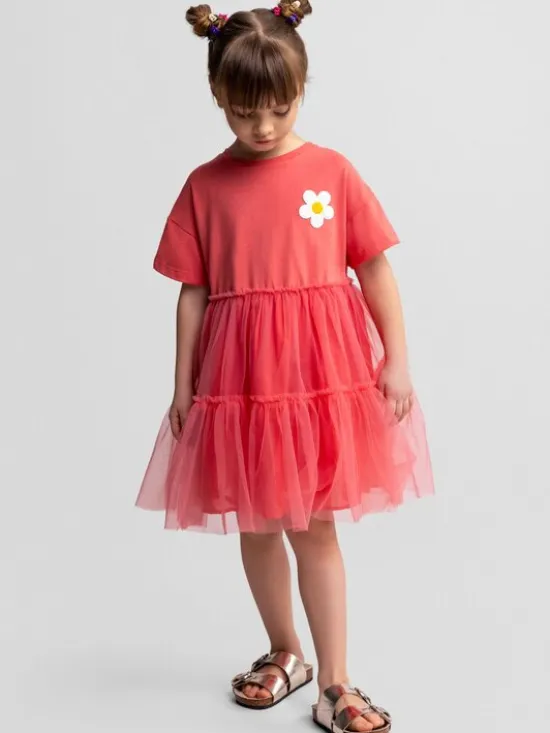 minoti Sukienka codzienna 30DRESS113 Pomarańczowy Regular Fit