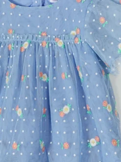minoti Sukienka elegancka 30DRESS118 Błękitny Regular Fit