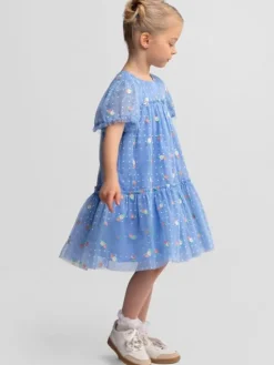 minoti Sukienka elegancka 30DRESS118 Błękitny Regular Fit