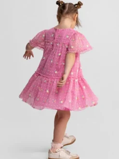 minoti Sukienka elegancka 30DRESS119 Różowy Regular Fit