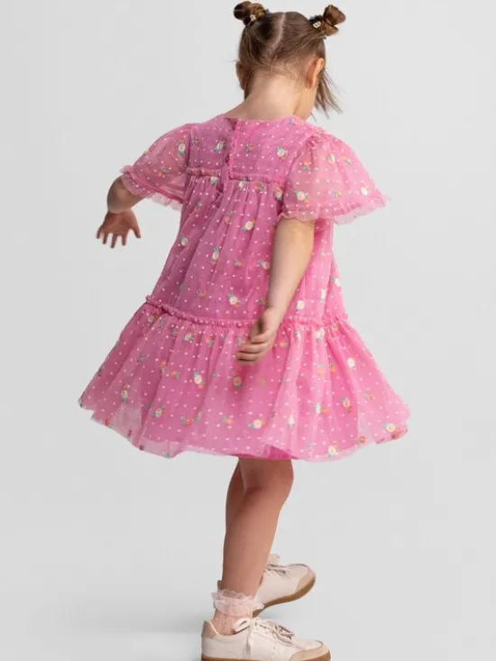 minoti Sukienka elegancka 30DRESS119 Różowy Regular Fit