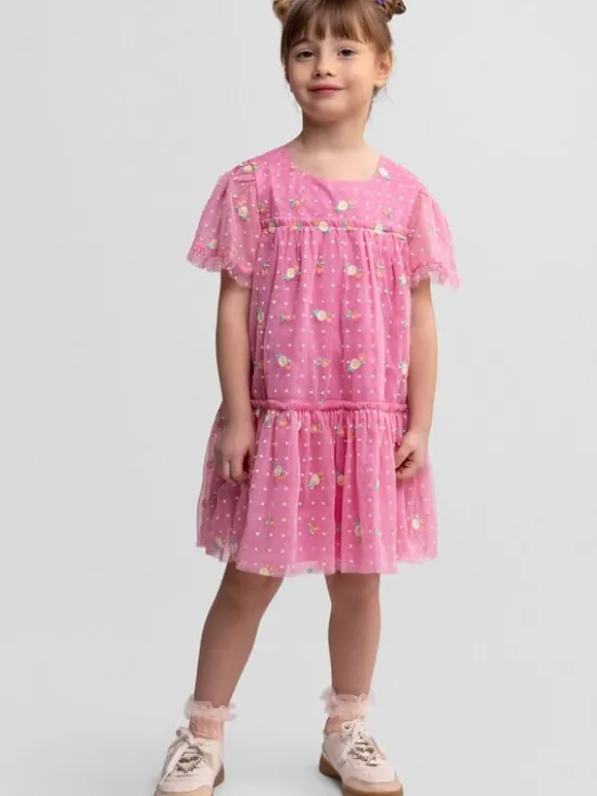 minoti Sukienka elegancka 30DRESS119 Różowy Regular Fit