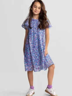 minoti Sukienka elegancka 30DRESS171 Niebieski Regular Fit