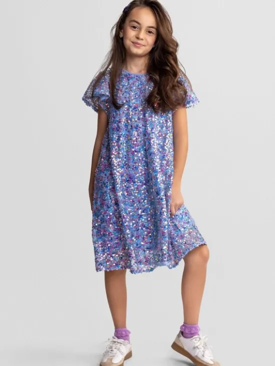 minoti Sukienka elegancka 30DRESS171 Niebieski Regular Fit