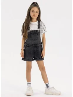 minoti Szorty jeansowe 22dung41 Czarny Regular Fit