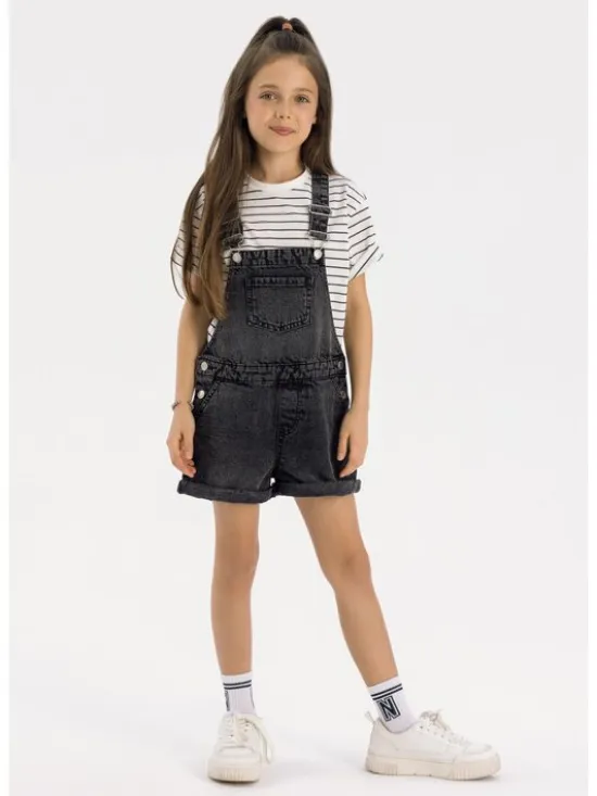 minoti Szorty jeansowe 22dung41 Czarny Regular Fit