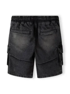 minoti Szorty jeansowe 23short44 Czarny Regular Fit