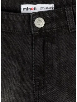 minoti Szorty jeansowe 30SHORT151 Czarny Regular Fit