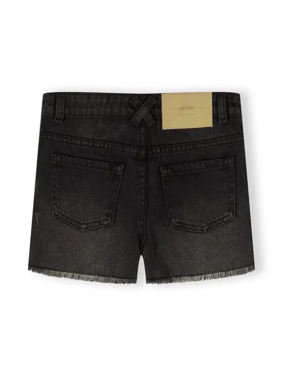 minoti Szorty jeansowe 30SHORT151 Czarny Regular Fit