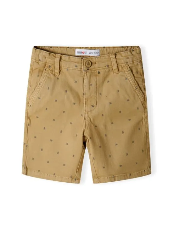 minoti Szorty materiałowe 17SHORT 52 Brązowy Regular Fit