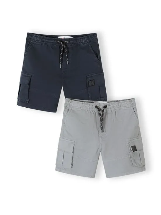 minoti Szorty materiałowe 29SHORT261 Szary Regular Fit