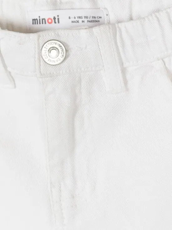 minoti Szorty 30SHORT167 Biały Regular Fit