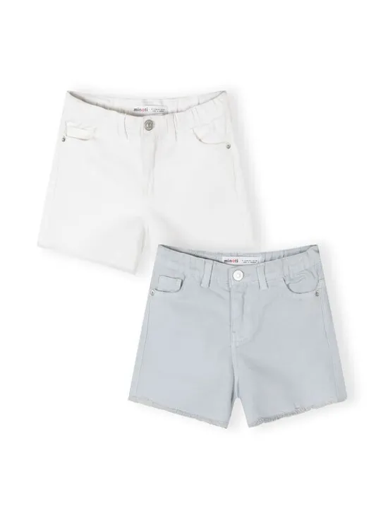 minoti Szorty 30SHORT167 Biały Regular Fit