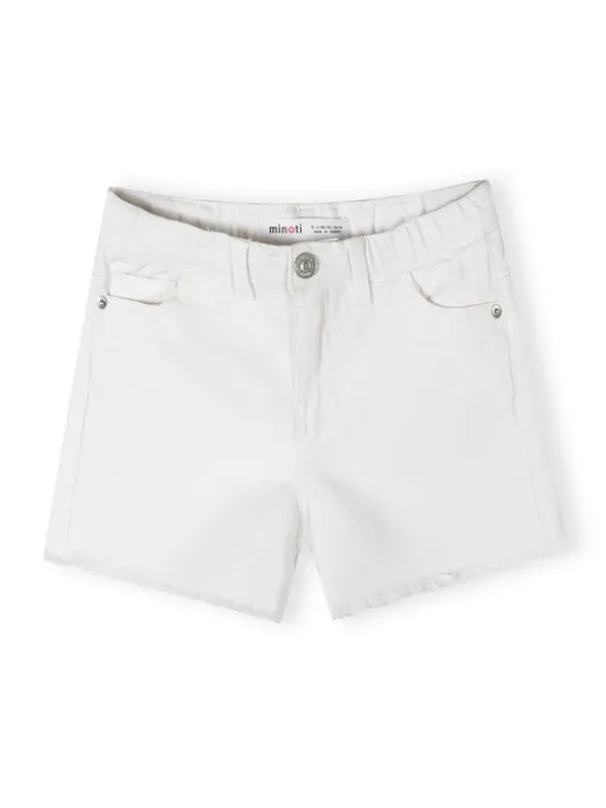 minoti Szorty 30SHORT167 Biały Regular Fit