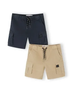 minoti Szorty 29SHORT262 Granatowy Regular Fit