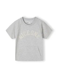 minoti T-Shirt 23fleece35 Szary Regular Fit