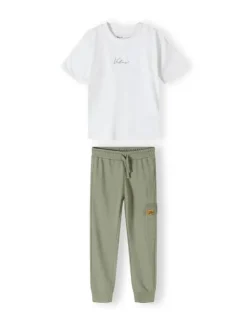 minoti T-Shirt 23fleece206 Zielony Regular Fit