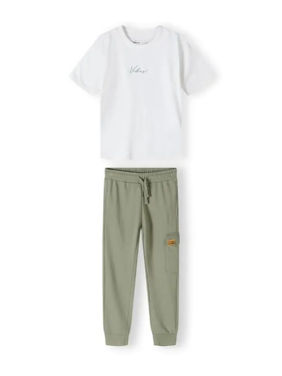 minoti T-Shirt 23fleece206 Zielony Regular Fit