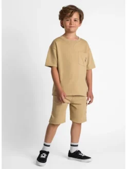 minoti T-Shirt 17SET50D Beżowy Regular Fit