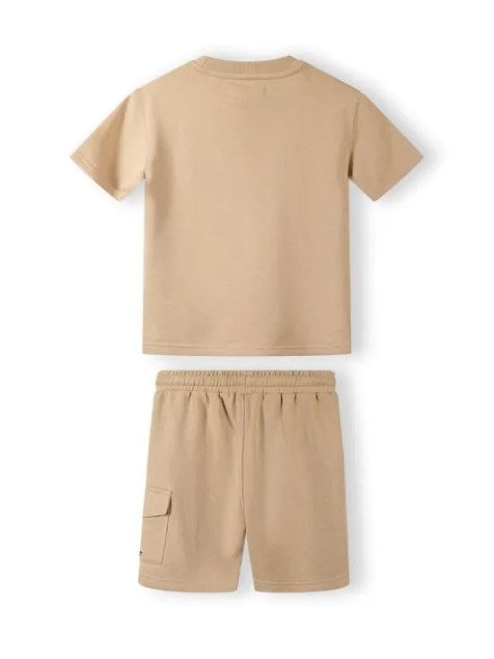 minoti T-Shirt 17SET50D Beżowy Regular Fit