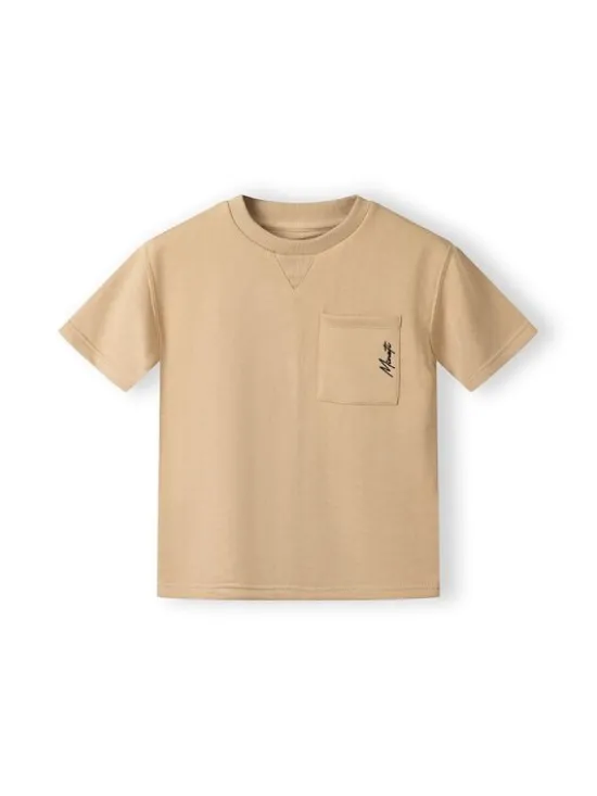 minoti T-Shirt 17SET50D Beżowy Regular Fit