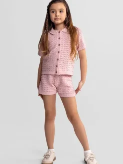 minoti Zestaw 30KNIT150 Różowy Regular Fit