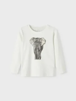 NAME IT Bluzka 13212860 Biały Regular Fit