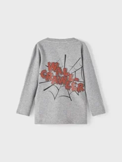 NAME IT Bluzka SPIDER-MAN 13210754 Szary Regular Fit