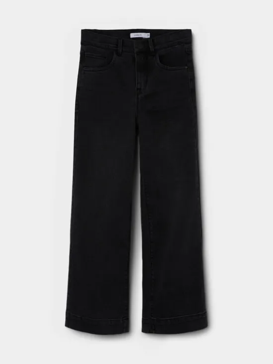 NAME IT Jeansy 13211701 Czarny Wide Leg