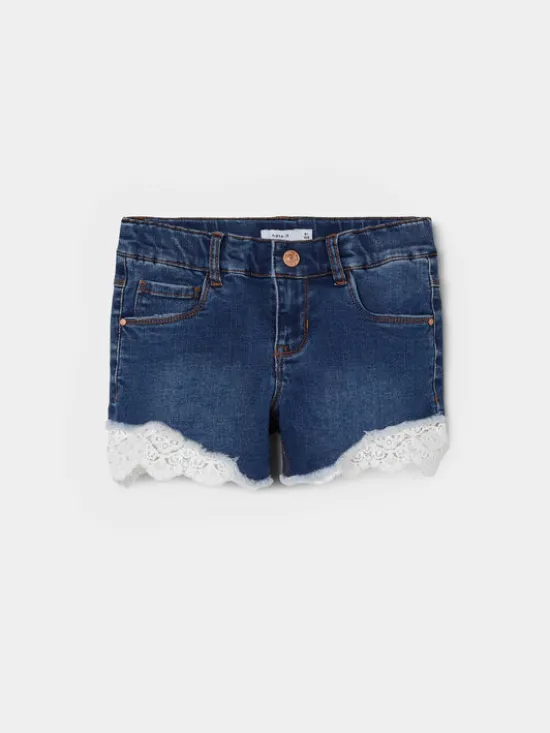 NAME IT Szorty jeansowe 13197440 Granatowy Slim Fit