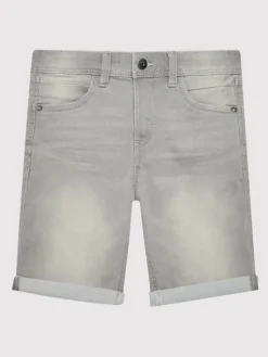 NAME IT Szorty jeansowe 13150022 Szary Slim Fit