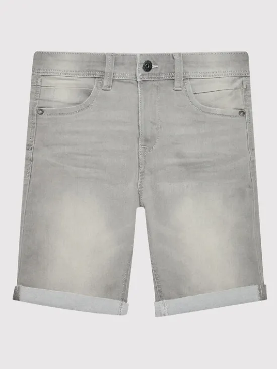 NAME IT Szorty jeansowe 13150022 Szary Slim Fit