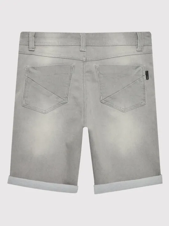 NAME IT Szorty jeansowe 13150022 Szary Slim Fit