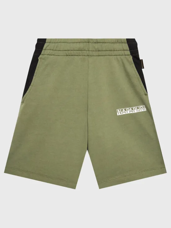 Napapijri Szorty materiałowe Pinta NP0A4GX8 M Zielony Regular Fit
