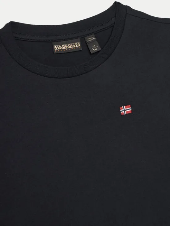 Napapijri T-Shirt Salis SS 2 NP0A4GEH0411 S Czarny Regular Fit