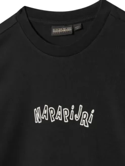 Napapijri T-Shirt S-Flein NP0A8B3L Czarny Loose Fit