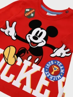 Original Marines Bluzka MICKEY MOUSE DCAV0617NM Czerwony Regular Fit