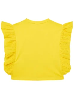 Original Marines Komplet top i spodenki DFP3221CF Żółty Regular Fit