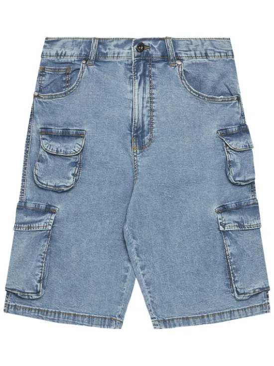 Original Marines Szorty jeansowe DFP4281YM Niebieski Regular Fit