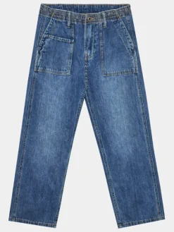 Pepe Jeans Jeansy Loose Jeans Utility Jr PB202139 Niebieski Loose Fit