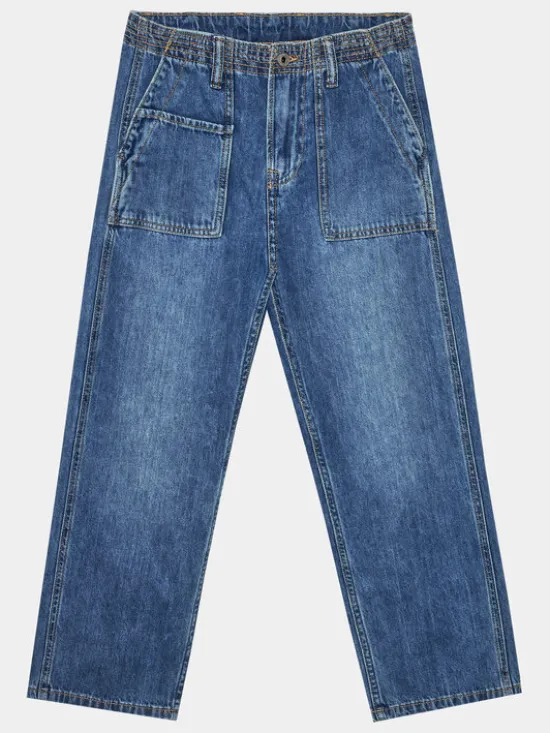 Pepe Jeans Jeansy Loose Jeans Utility Jr PB202139 Niebieski Loose Fit
