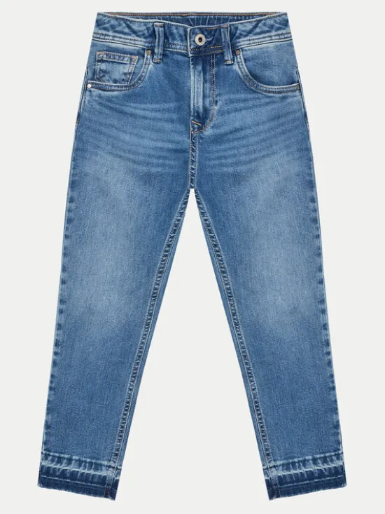 Pepe Jeans Jeansy Tapered Jeans Hw Jr PG201678 Niebieski Regular Fit