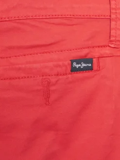 Pepe Jeans Szorty materiałowe Blueburn Short PB800726C75 Czerwony Regular Fit